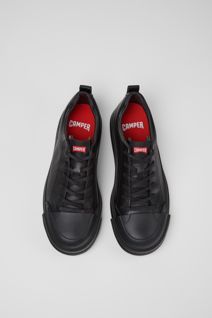 Camper Junction Runner - Zapatilla de piel negra para hombre.