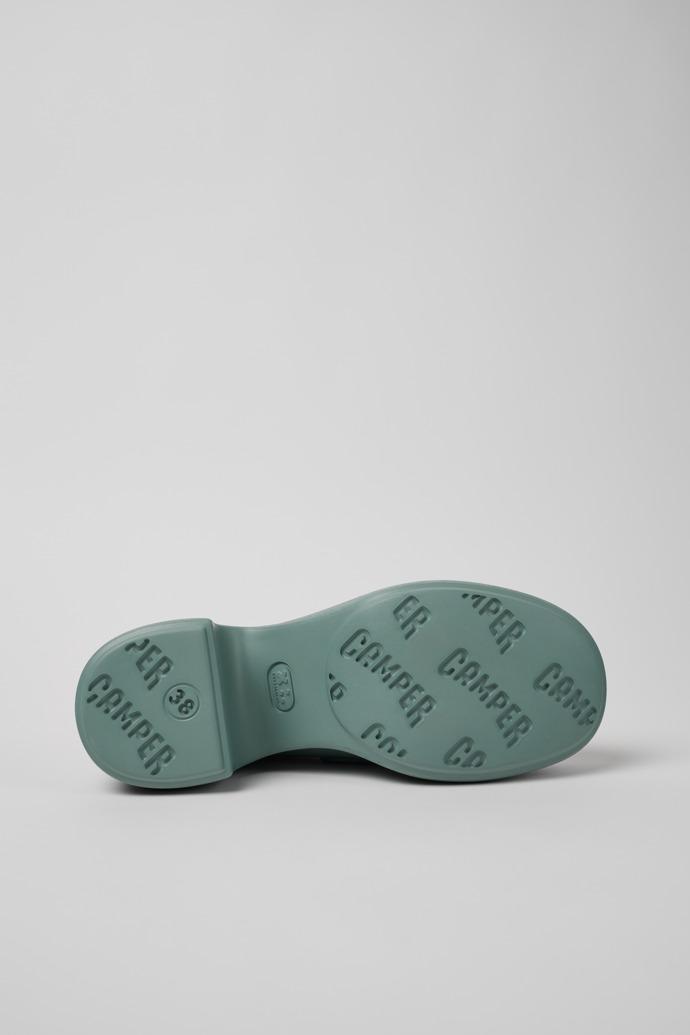 Camper Thelma - Bailarinas/mocasines verdes de piel para mujer.