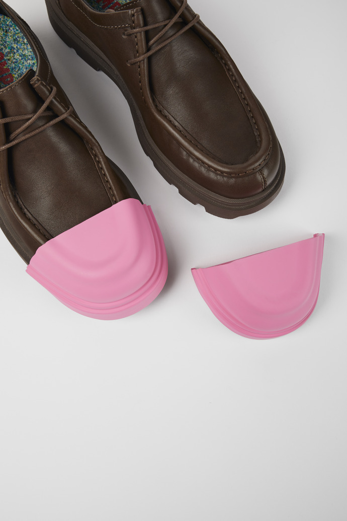 Camper Junction - Zapato de piel marrón para mujer