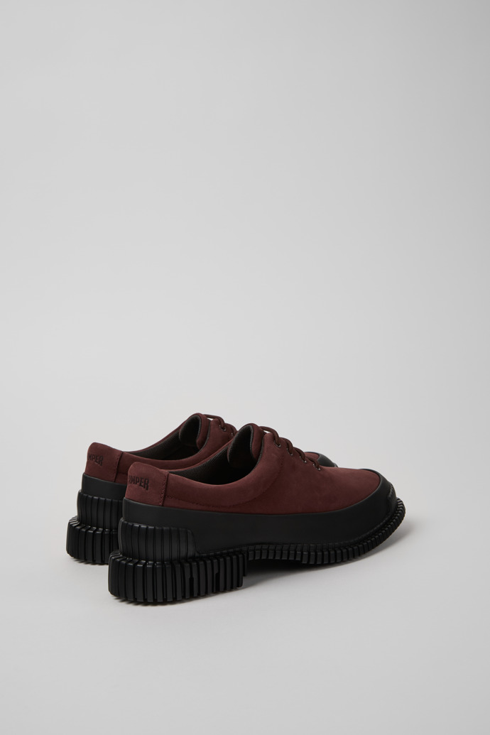 Camper Pix - Zapatos de piel y nobuk color vino tinto para mujer.