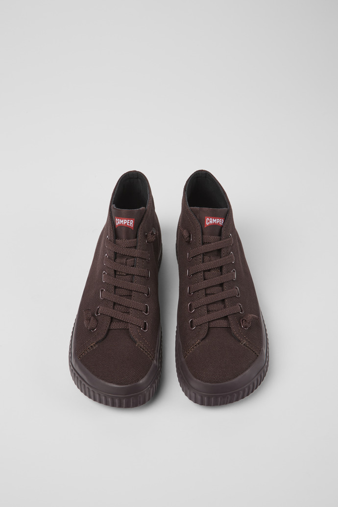 Camper Peu Roda - Botas de tela color vino para mujer.