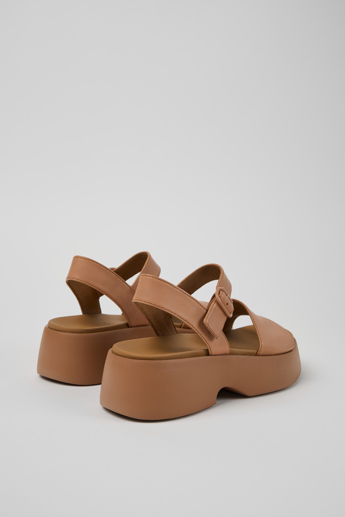 Camper Tasha - Sandalias de piel nude para mujer.