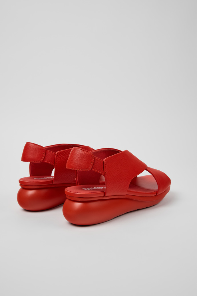 Camper Balloon - Sandalias rojas de piel para mujer.