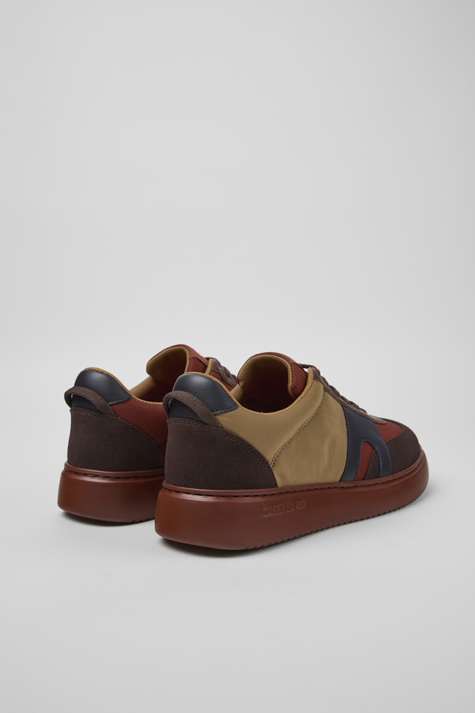 Camper Runner K21 - Zapatillas marrones para hombre de textil y piel nobuk.