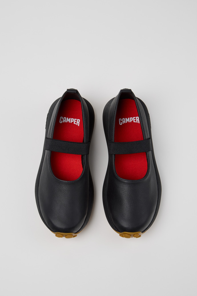 Camper Pelotas Athens - Zapatillas negras de piel para mujer.