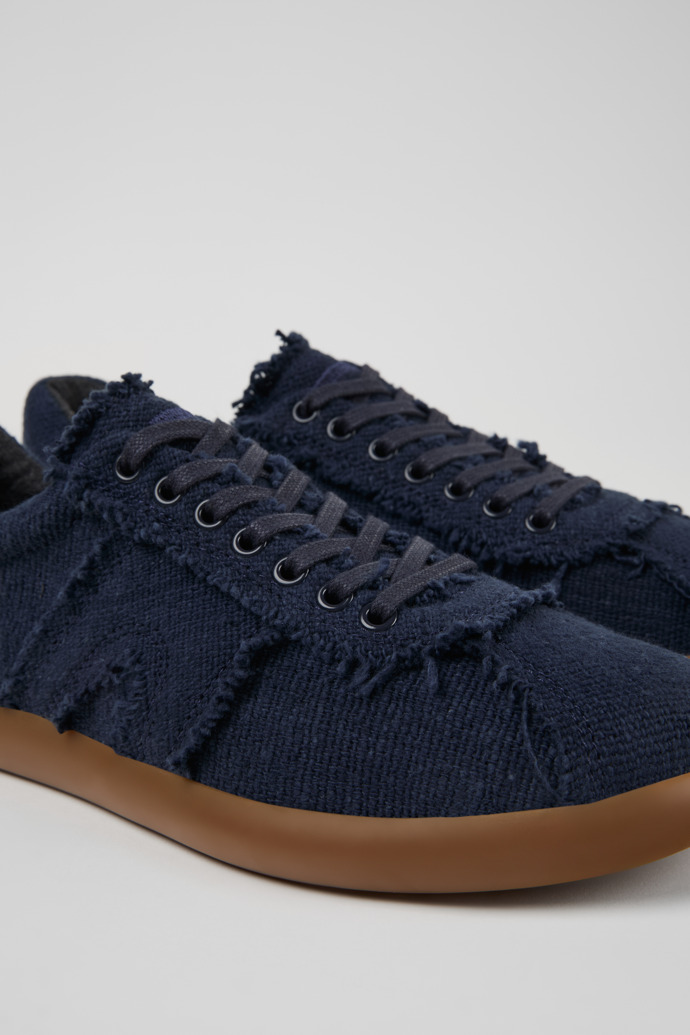 Camper Pelotas Soller - Zapatillas azules para hombre fabricadas con algodón orgánico.