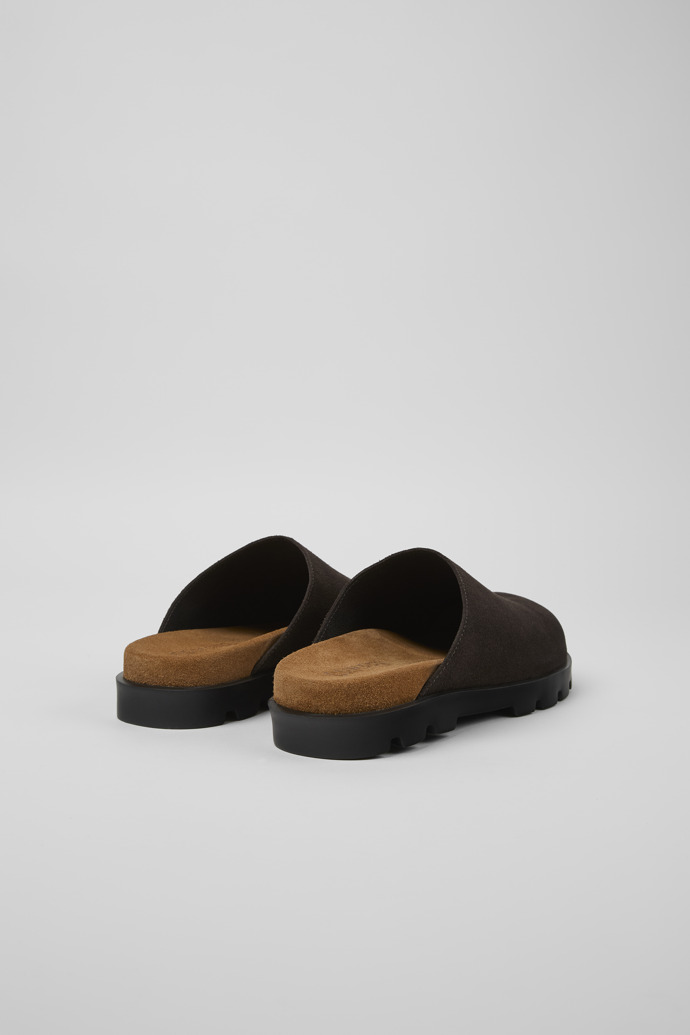 Sandalias Camper Brutus - Zuecos grises para mujer de piel nobuk