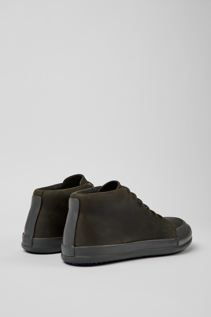 Camper Chasis - Botines de piel verde oscuro para hombre