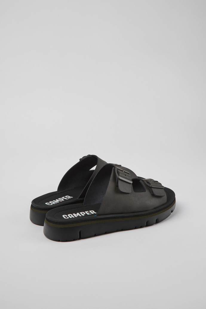 Camper Oruga - Mules de piel marrón para hombre