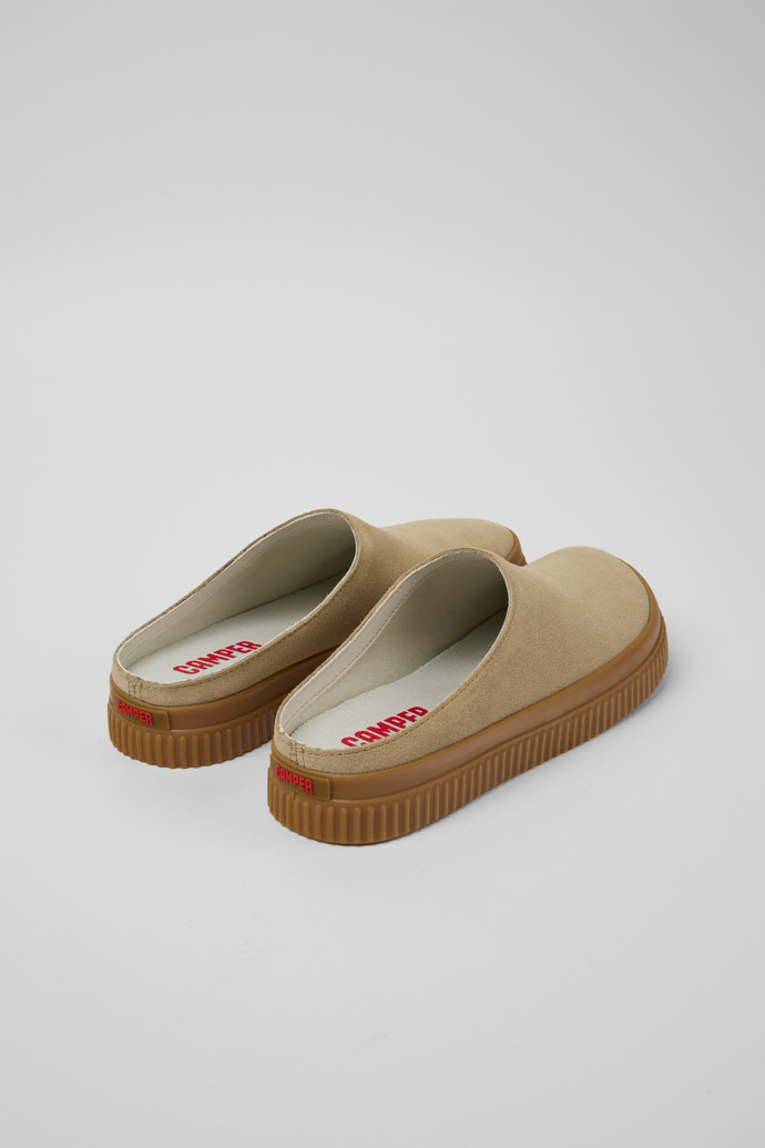 Camper Peu Roda - Sandalias de piel nobuk beige para mujer.