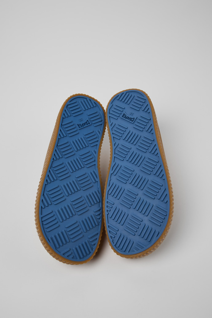 Camper Peu Roda - Sandalias de piel nobuk beige para mujer.