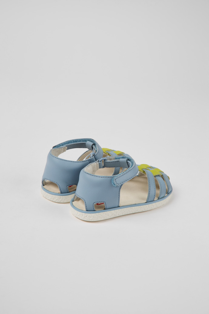 Camper Miko - Sandalias de piel para niños en verde y azul