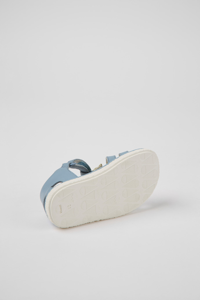 Camper Miko - Sandalias de piel para niños en verde y azul