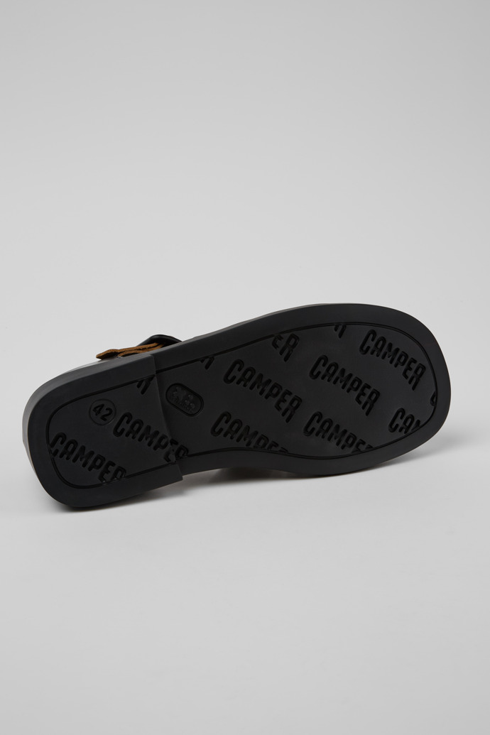 Camper Don - Sandalias de piel negra para hombre.