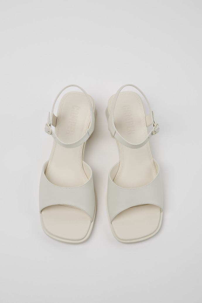 Camper Kora Sandal - Sandalias de piel blanca para mujer