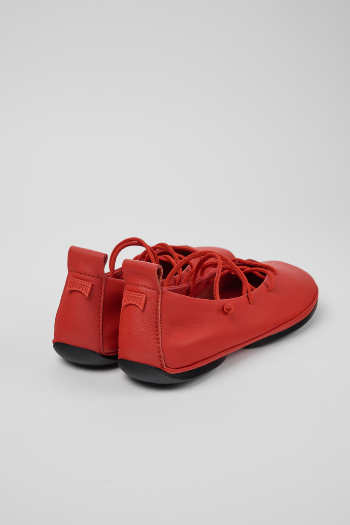 Camper Right Nina - Bailarinas rojas de piel para mujer.