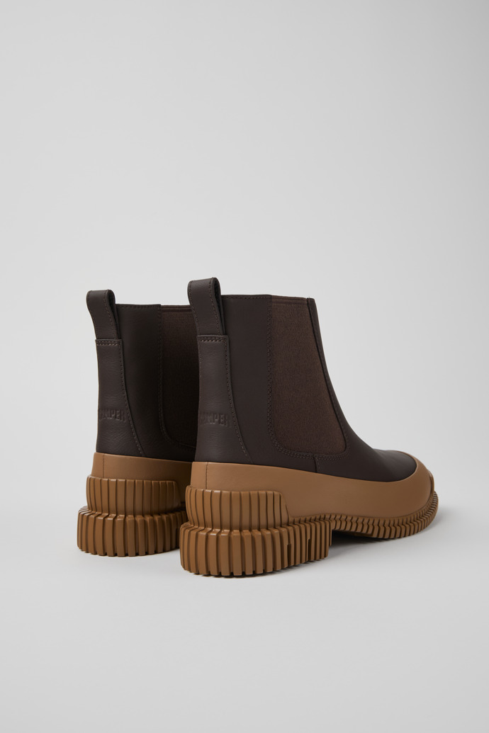 Camper Pix - Botines Chelsea de piel marrón para mujer