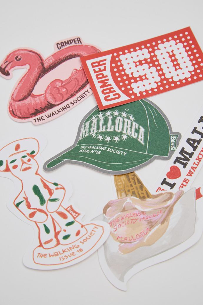 Pegatinas Camper The Walking Society Mallorca - Pack de 6 pegatinas
