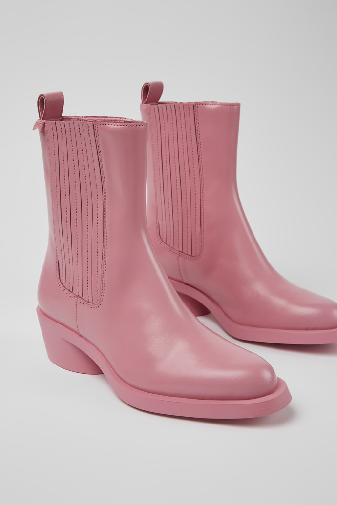 Camper Bonnie - Botas rosas de piel para mujer