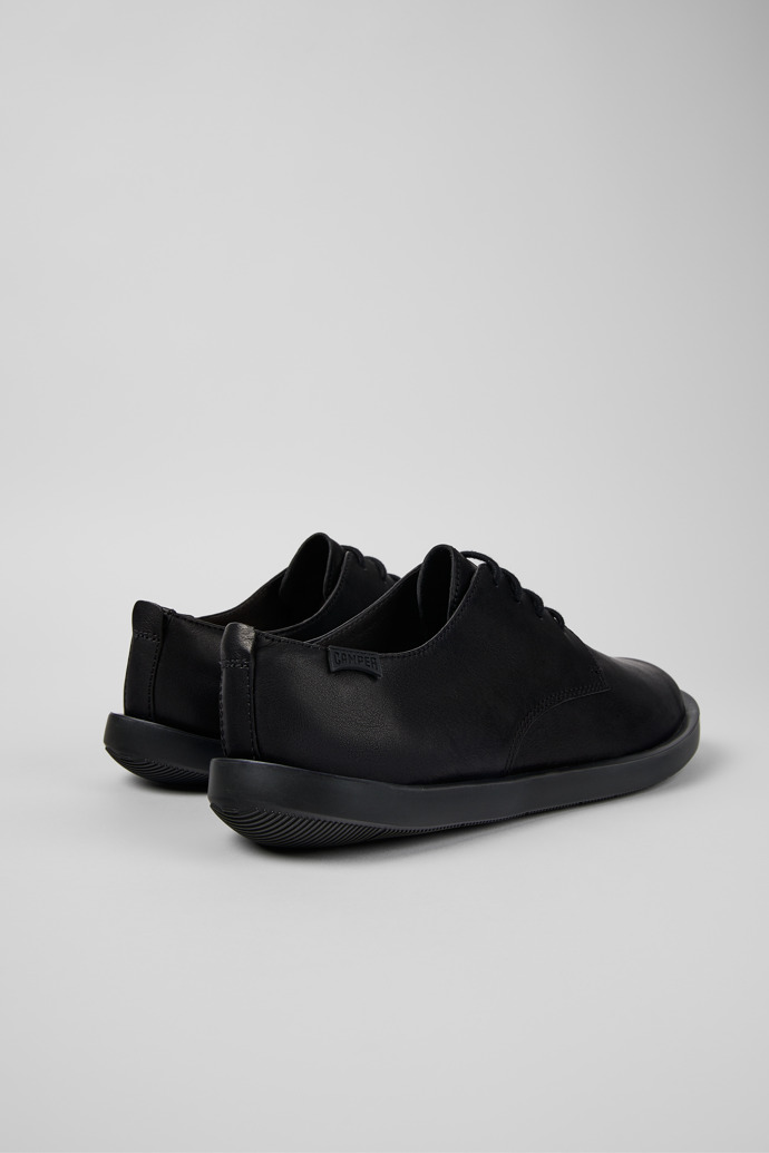 Camper Wagon - Zapato de piel negra con cordones para hombre