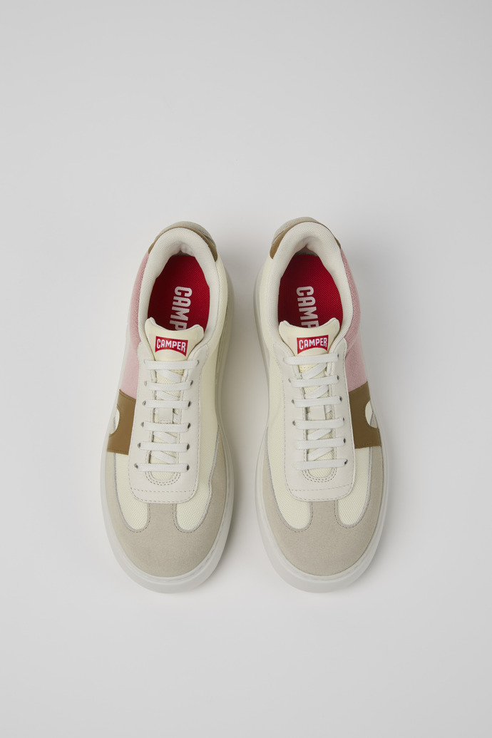 Camper Runner K21 - Zapatillas multicolor para mujer de piel nobuk y textil.