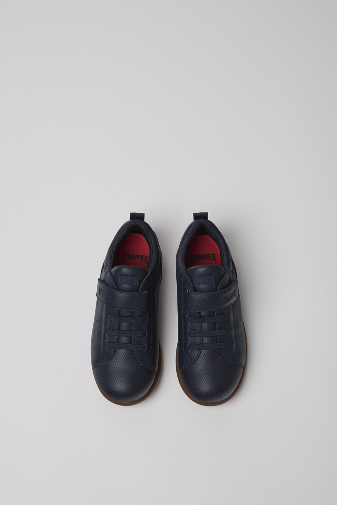 Camper Pelotas - Zapatillas azules para niño de piel y textil.