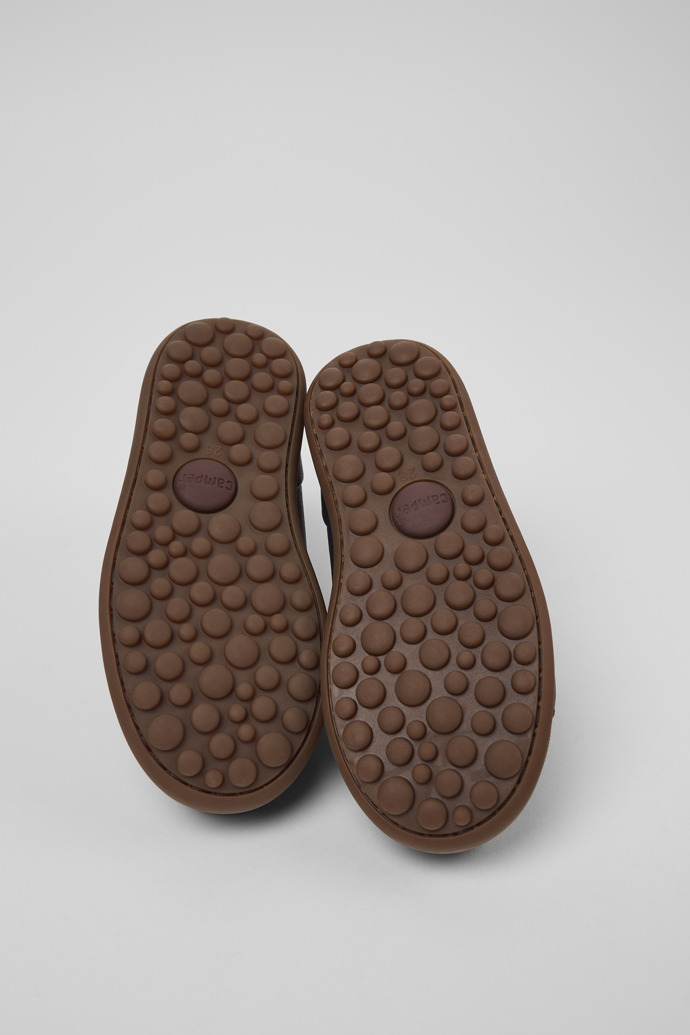 Camper Pelotas - Zapatillas azules para niño de piel y textil.