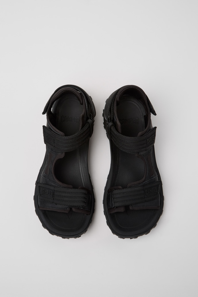 Camper Drift Trail Sandal - Sandalias negras de PET/piel reciclada para hombre.