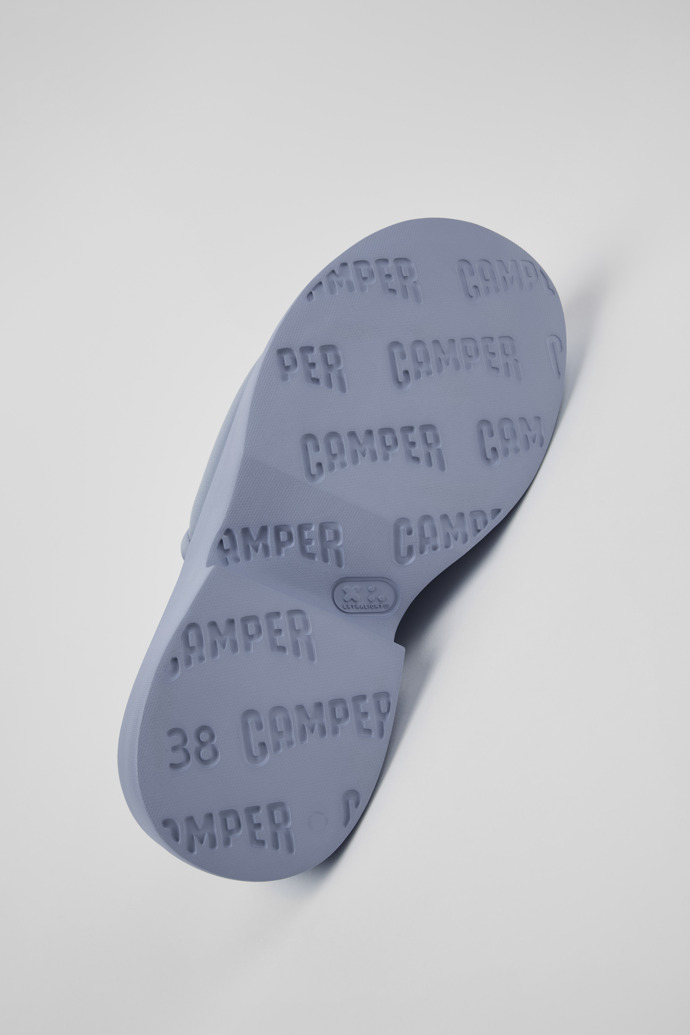 Camper Tasha - Mules de piel azul para mujer