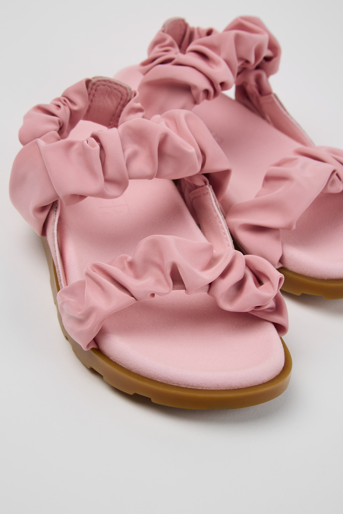 Camper Brutus Sandal - Sandalias de piel rosa y PET reciclado para niño.