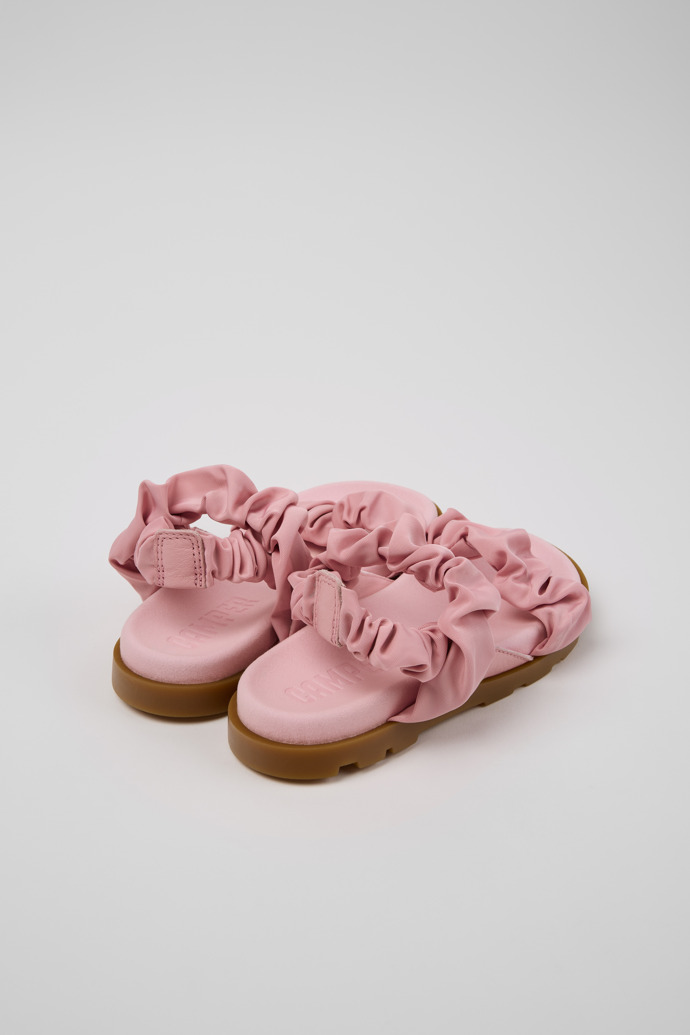 Camper Brutus Sandal - Sandalias de piel rosa y PET reciclado para niño.