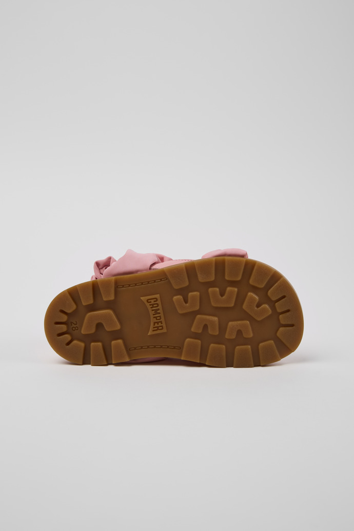 Camper Brutus Sandal - Sandalias de piel rosa y PET reciclado para niño.