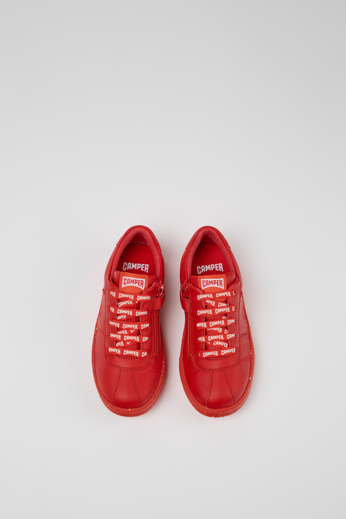 Camper Runner - Zapatillas de piel roja para niños.