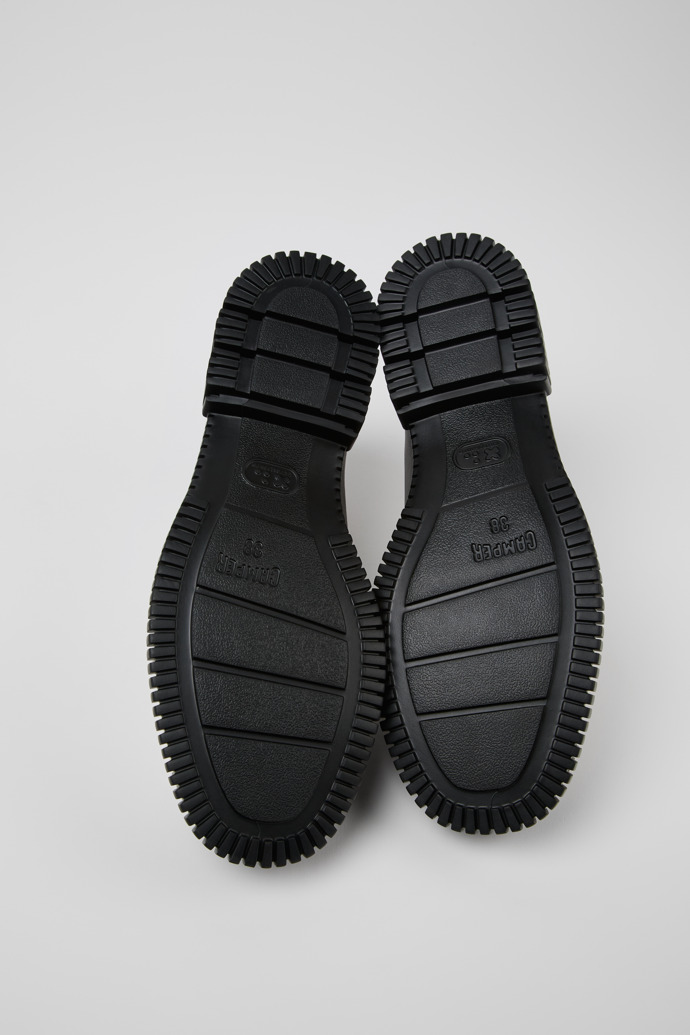 Camper Pix - Zapato de cordones de piel blanca y negra para mujer.