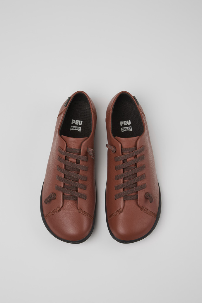 Camper Peu - Zapato de piel rojo para mujer