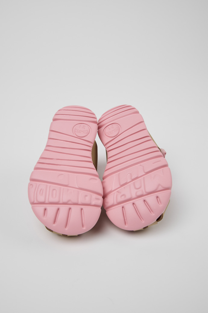 Camper Oruga - Sandalias infantiles multicolor de piel y textil.