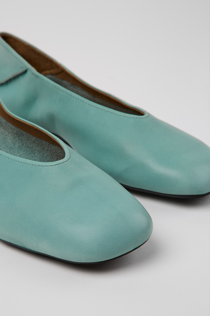 Camper Casi Myra - Bailarinas/mocasines de piel verde para mujer.