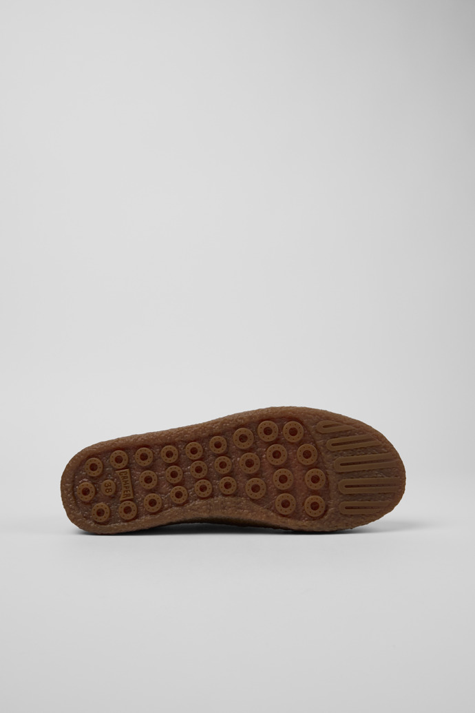 Camper Peu Terreno - Zapatos de piel y nobuk verde para mujer.