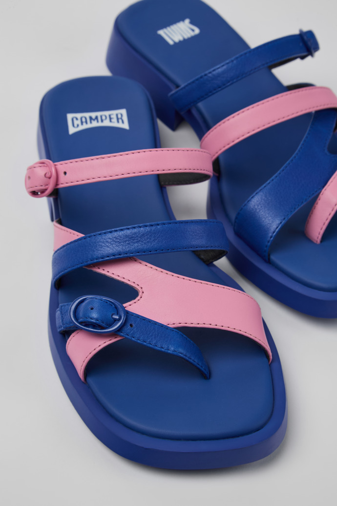 Camper Twins - Sandalias abiertas de piel multicolor para mujer