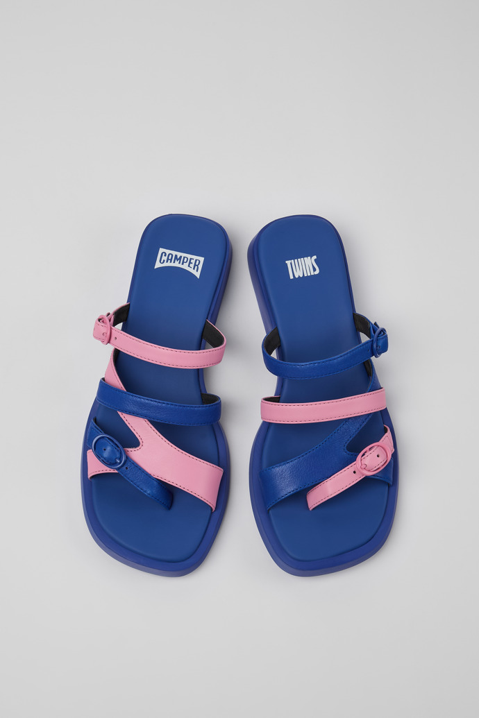 Camper Twins - Sandalias abiertas de piel multicolor para mujer