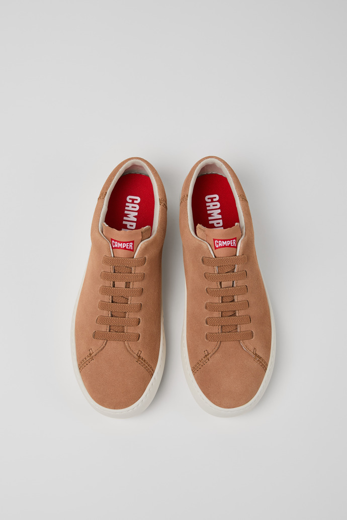 Camper Peu Touring - Zapatillas de nobuk color nude para mujer.