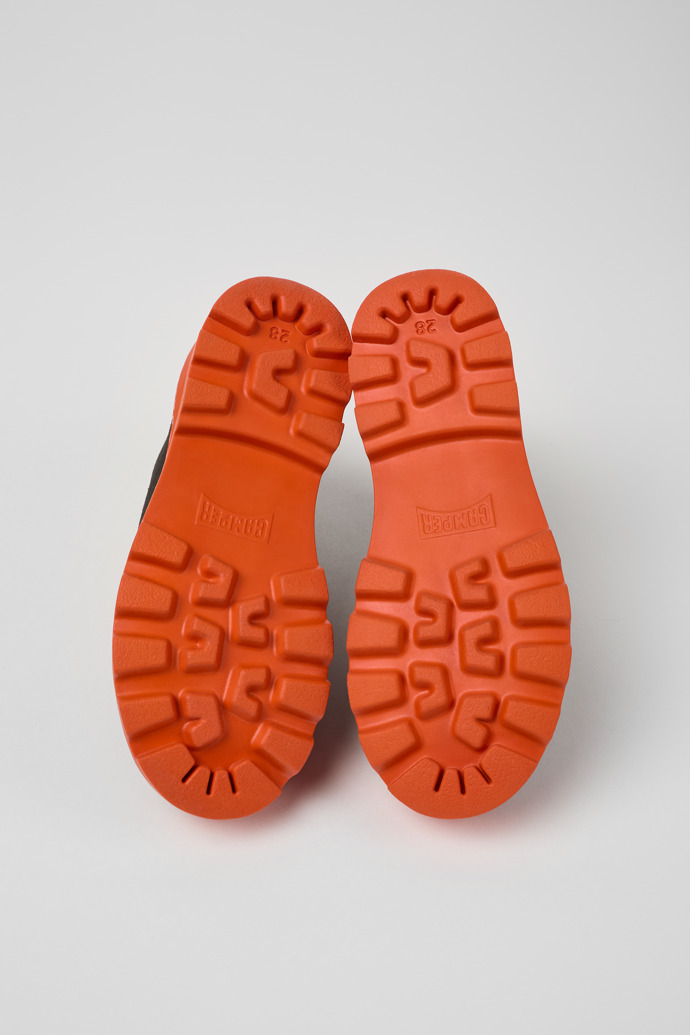 Camper Brutus - Botines grises de piel y nobuk para niños