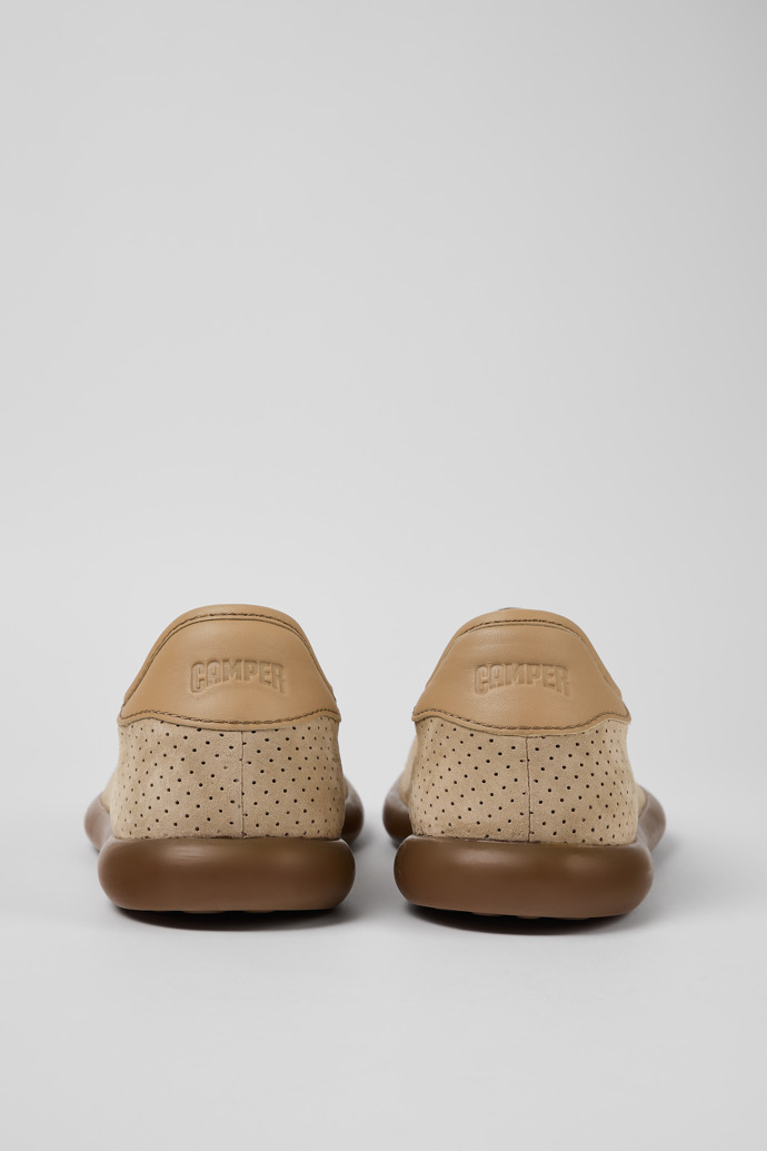 Camper Pelotas Soller - Zapatillas beige de nobuk y piel para mujer.