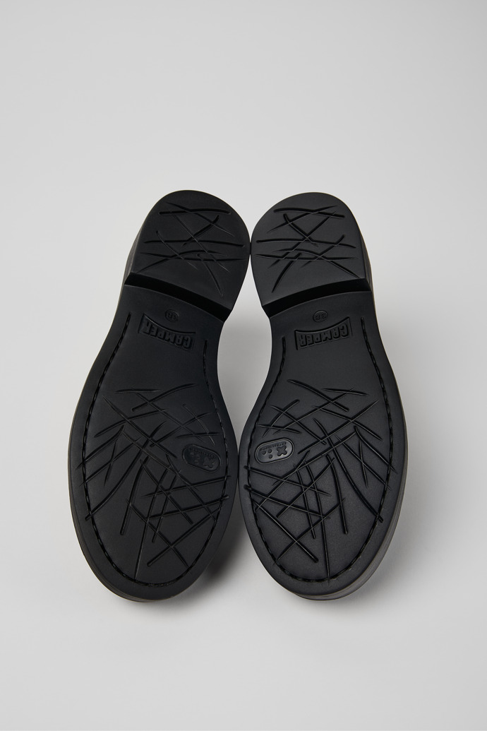 Camper Twins - Mocasín negro de piel para mujer