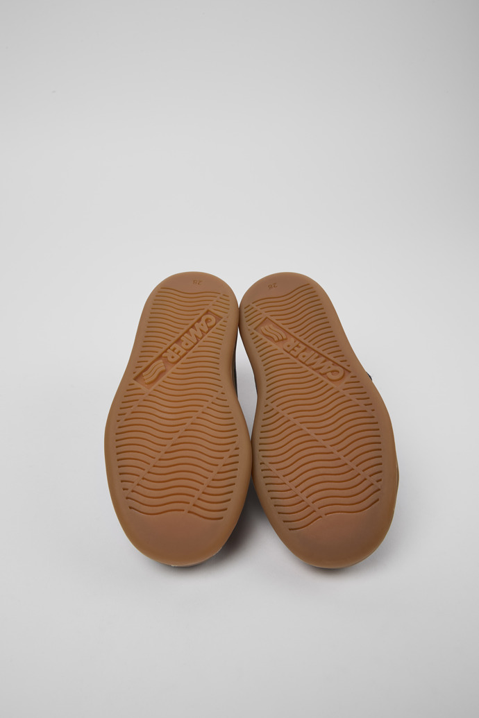 Camper Runner - Zapatillas azules para niño de piel y textil.