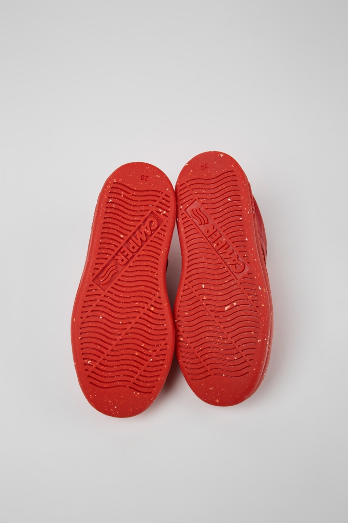 Camper Runner - Zapatillas de piel roja para niños.