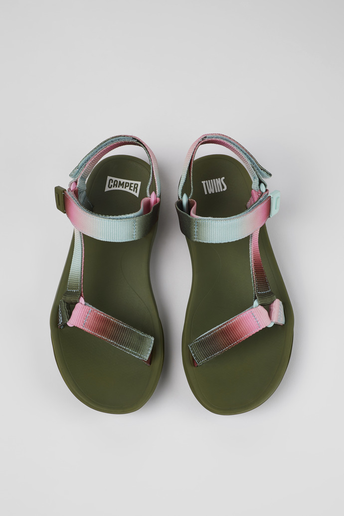 Camper Twins - Sandalias de tela multicolor para mujer