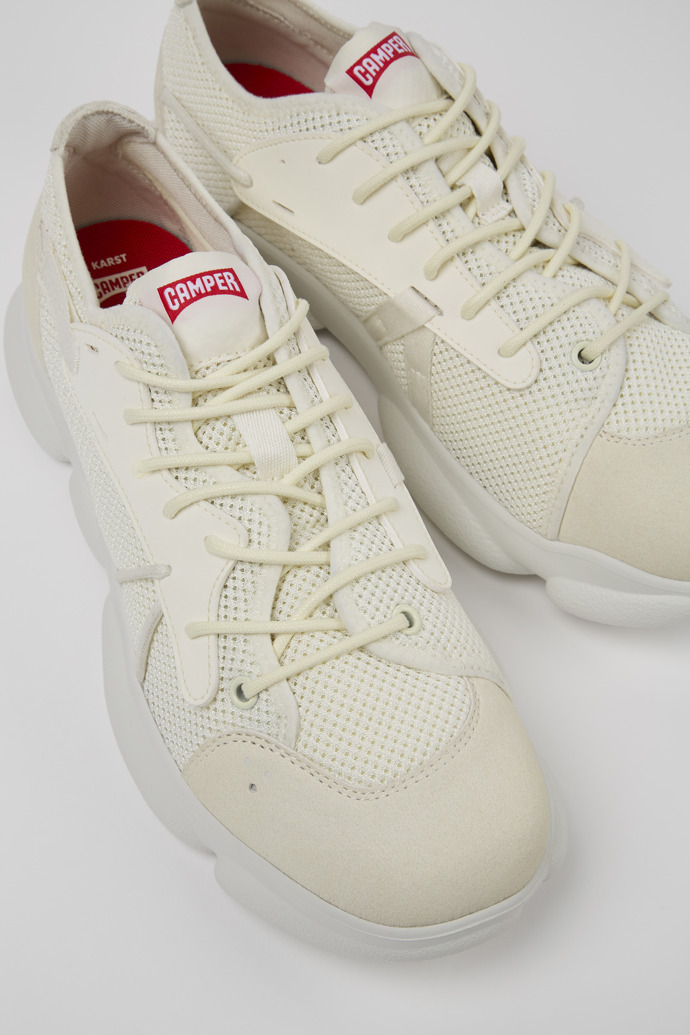 Camper Karst Sorona - Zapatillas blancas de tela para hombre.