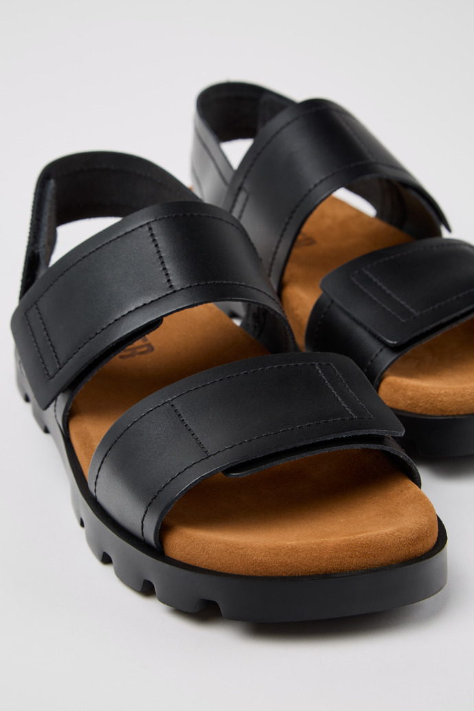 Camper Brutus Sandal - Sandalias de piel negras para hombre.