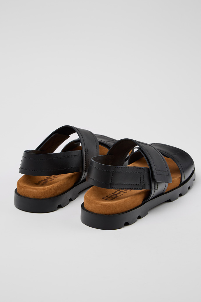 Camper Brutus Sandal - Sandalias de piel negras para hombre.